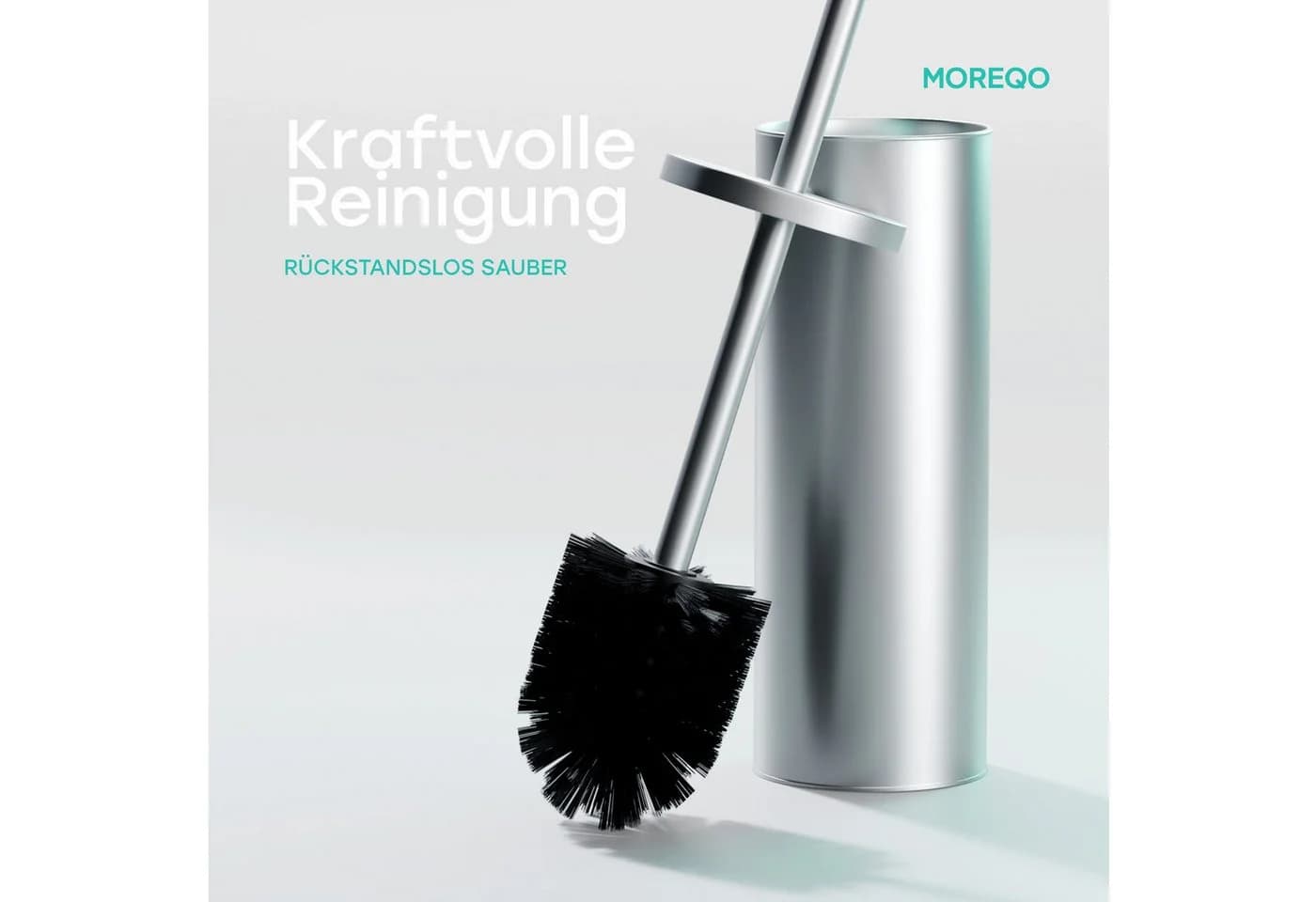 SAVEGA WC-Reinigungsbürste MOREQO Silikon Edelstahl 2-tlg - Bild 3