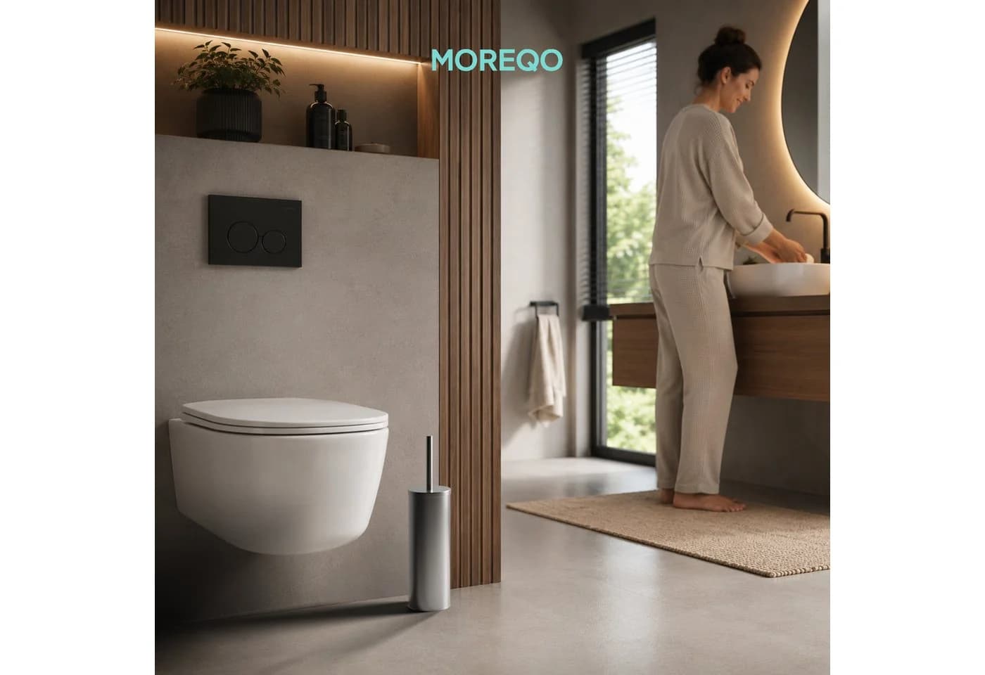 SAVEGA WC-Reinigungsbürste MOREQO Silikon Edelstahl 2-tlg - Bild 5