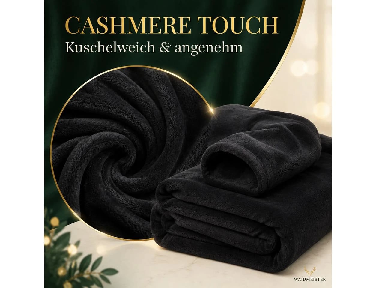 Waidmeister Kuscheldecke mit Ärmeln Anthrazit XXL TV Blanket - Bild 5