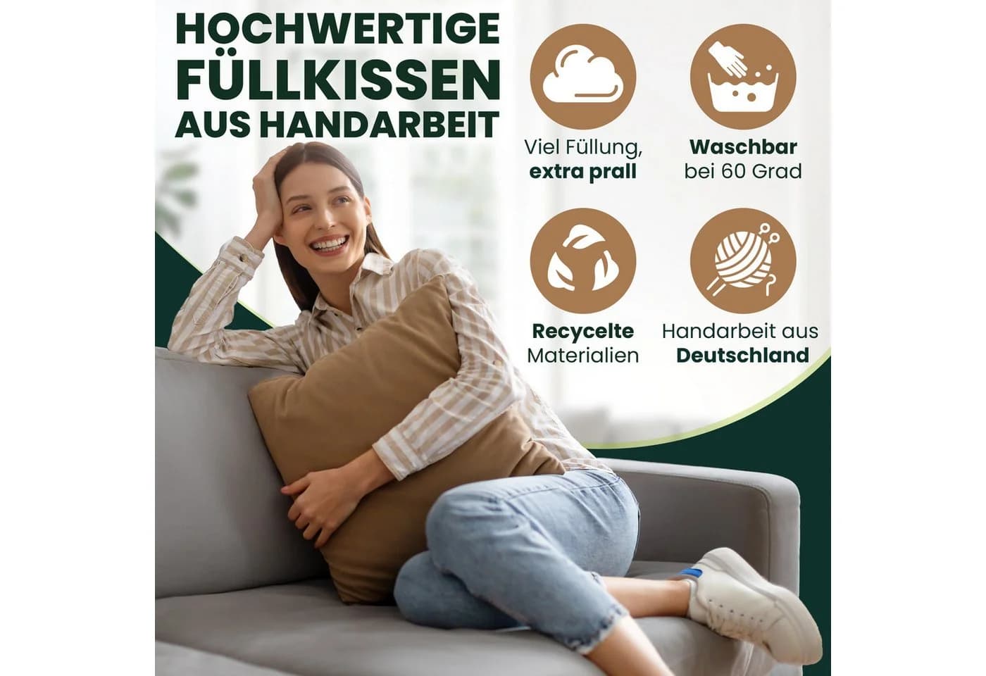 Waidmeister Kissenfüllung 2er Set - Formstabil Polyester Füllung - Bild 3
