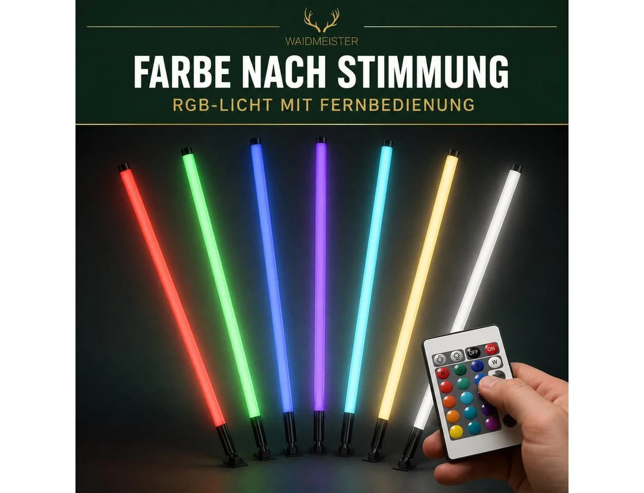 Waidmeister LED Dekolicht mit Farbwechsel und Dimmfunktion - Bild 3