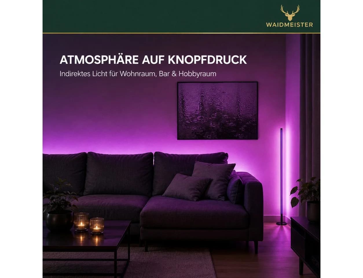 Waidmeister LED Dekolicht mit Farbwechsel und Dimmfunktion - Bild 4
