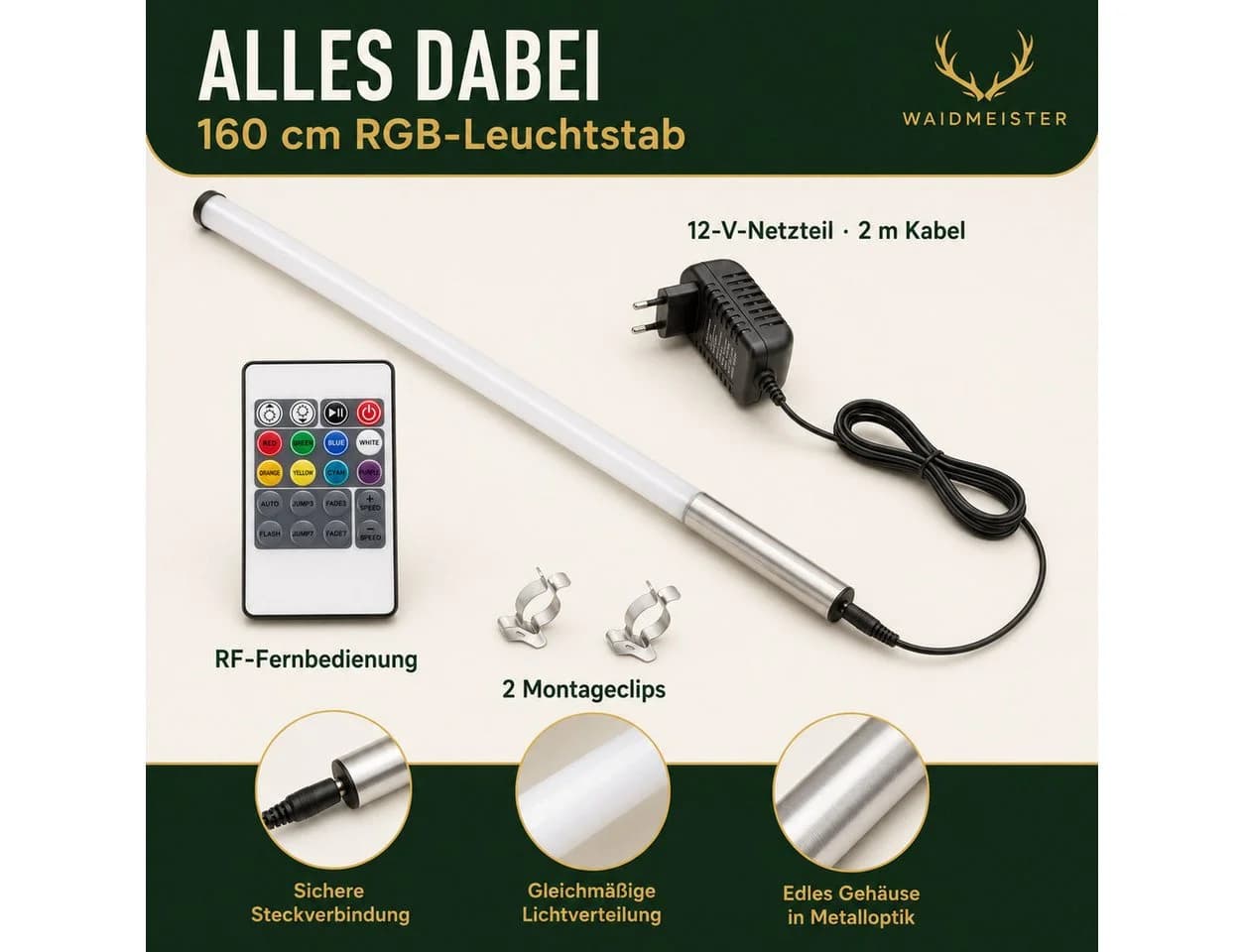 Waidmeister LED Dekolicht mit Farbwechsel und Dimmfunktion - Bild 5