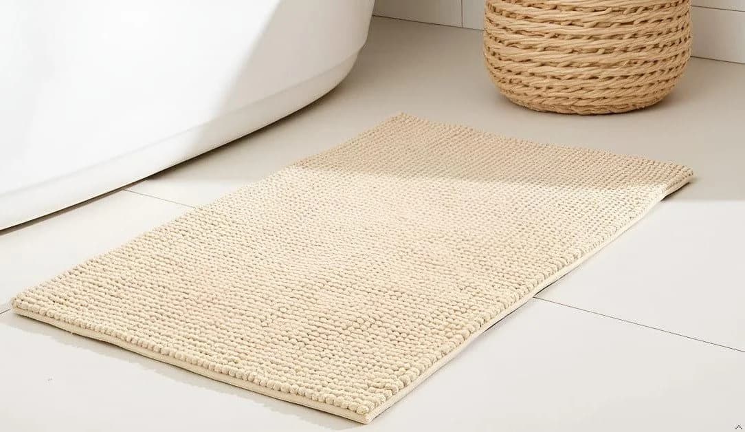 Waidmeister Badematte Wellnes Chenille Beige Rutschfest Saugstark