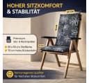 Waidmeister Hochlehnerauflage Naxos Schwarz - Premium Gartenstuhl-Polster Bild 1