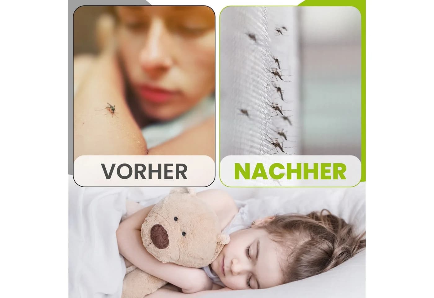 Waidmeister Insektenschutz-Vorhang Anthrazit Klettband
