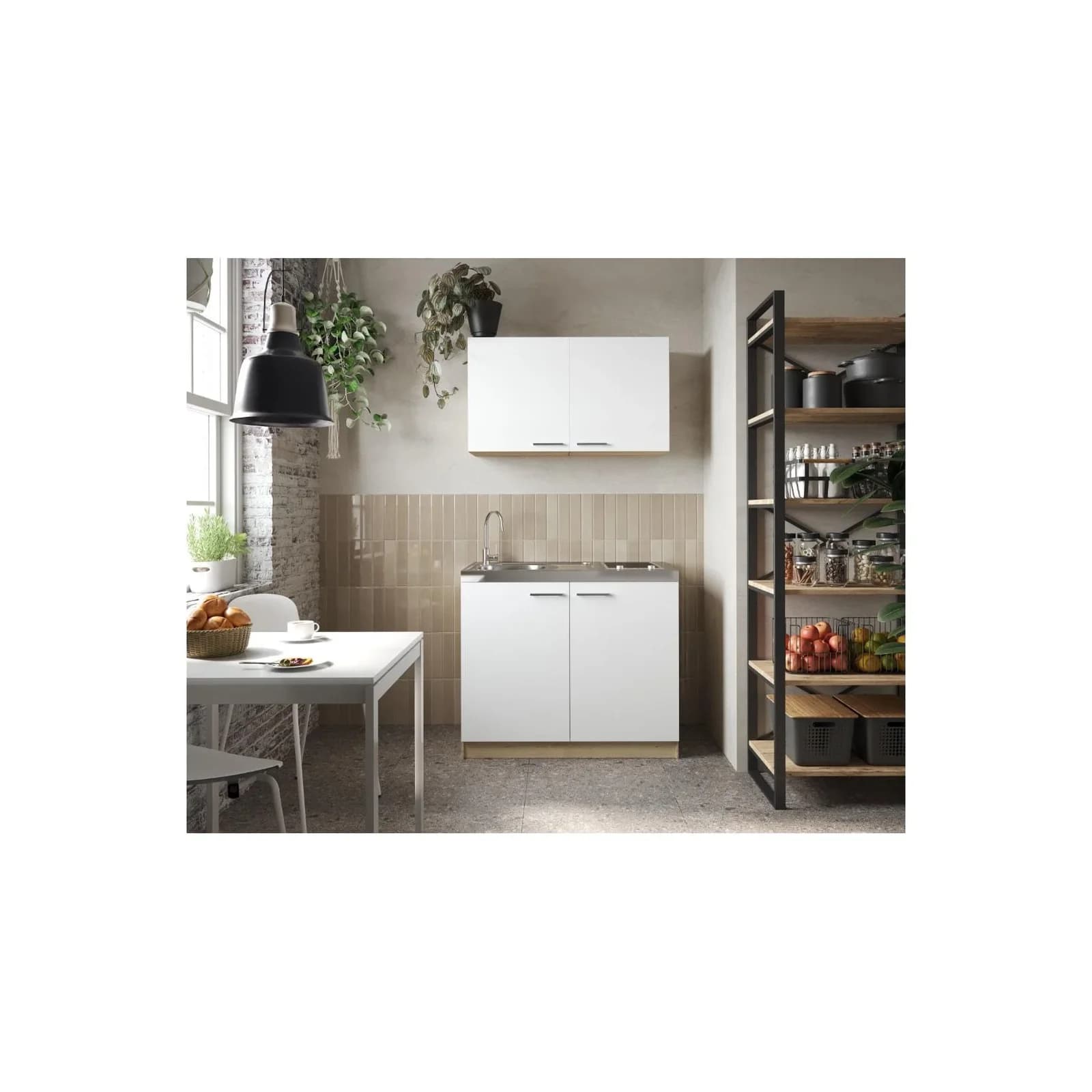 Respekta Merle Küchenmöbel-Set 4 Weiß