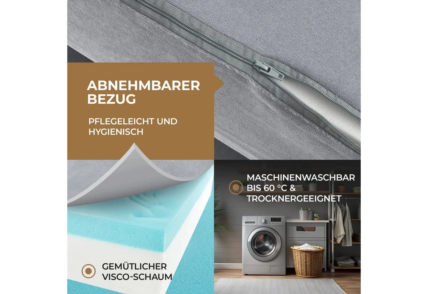 Herlag Klappmatratze Visco Gästebett 14 cm Härtegrad H3 - Bild 5