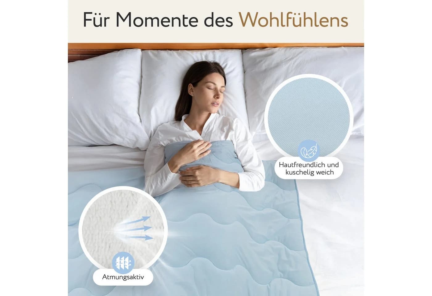 Herlag 2-in-1 Bettdecke 135x200 cm Sommer & Winterseite - Bild 3