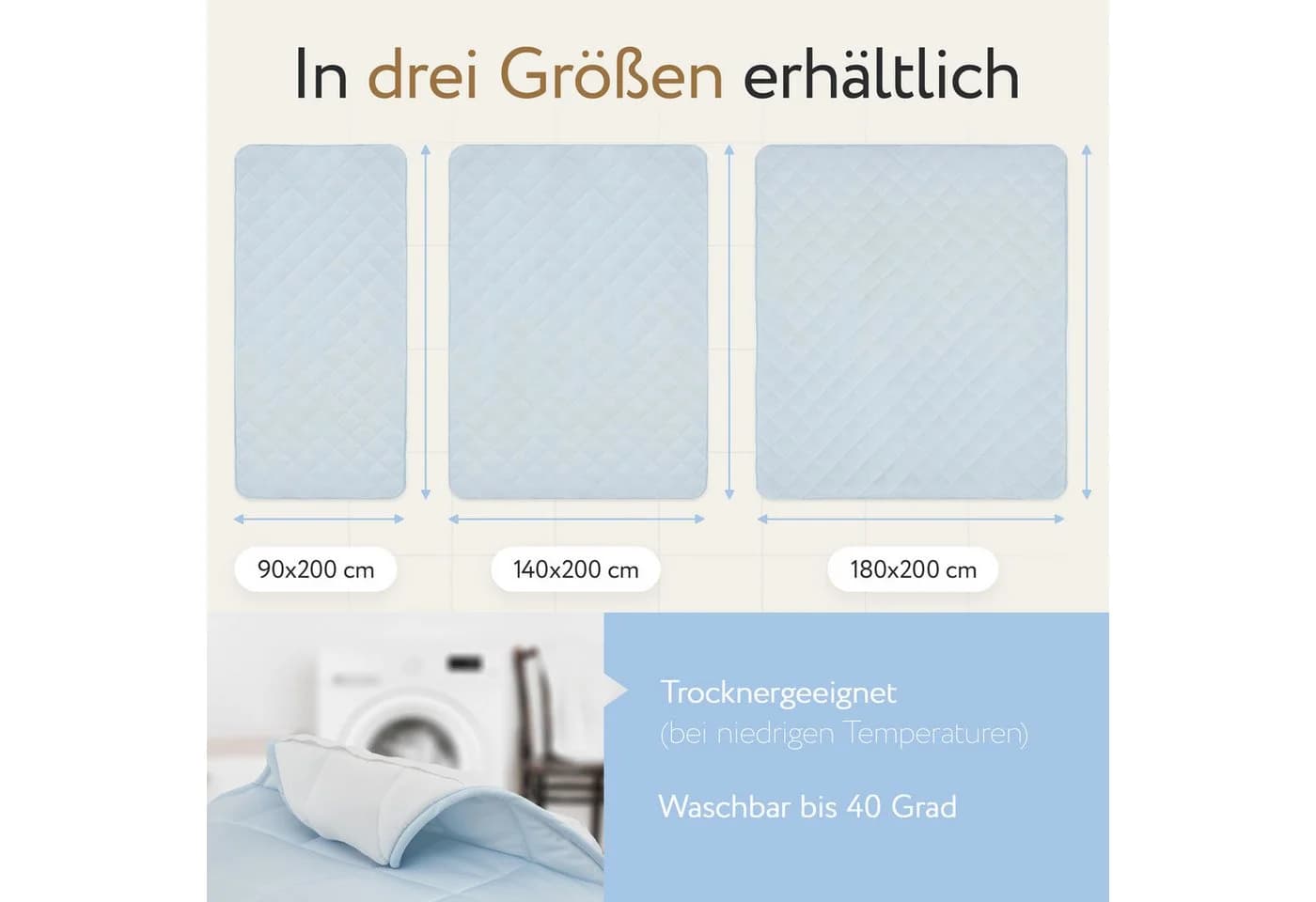 Herlag Matratzenauflage 2-in-1 Ganzjahresauflage Kühlend & Wärmend - Bild 4
