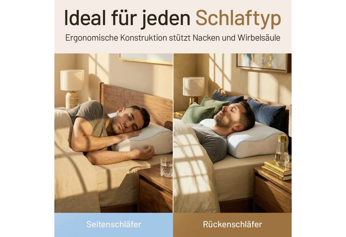 Herlag Nackenstützkissen Cooling mit Memory-Schaum und kühlendem Bezug - Bild 4
