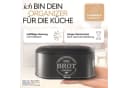 IDEALTASTIC Brotkasten Premium 2-in-1 Schwarz Stahl mit Schneidebrett Bild 1