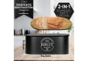 IDEALTASTIC Brotkasten Schwarz 2-in-1 mit Schneidebrett Bild 1