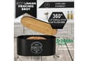 IDEALTASTIC Brotkasten Schwarz 2-in-1 mit Schneidebrett Bild 3
