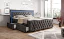 PROMETO Möbel Boxspringbett Arosa mit 7-Zonen-Matratze und LED-Beleuchtung Grau Bild 3
