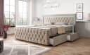 PROMETO Möbel Boxspringbett Arosa Beige 7-Zonen-Matratze mit Schubladen Bild 2