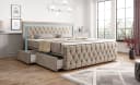 PROMETO Möbel Boxspringbett Arosa Beige 7-Zonen-Matratze mit Schubladen Bild 3
