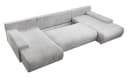PROMETO Möbel Ecksofa Credo U-Form mit Schlaffunktion und Bettkasten Grau Bild 4