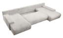 PROMETO Möbel Ecksofa Credo U-Form Beige mit Schlaffunktion und Bettkasten Bild 5