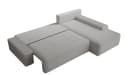 PROMETO Ecksofa LINEA mit Schlaffunktion und Bettkasten Beige Grau Bild 4