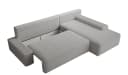 PROMETO Ecksofa LINEA mit Schlaffunktion und Bettkasten Beige Grau Bild 5