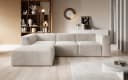 PROMETO Möbel Ecksofa FUEGO Cord-Stoff L-Form Bild 4