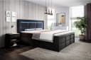 PROMETO Möbel Boxspringbett Schlafbett 180x200cm LED Beleuchtung Bild 1