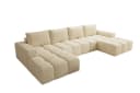 PROMETO Möbel Ecksofa U-Form Teddy-Bouclé Bild 4