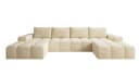 PROMETO Möbel Ecksofa U-Form Teddy-Bouclé Bild 5