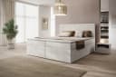 PROMETO Möbel Boxspringbett Doppelbett mit 4 Schubladen, Topper, Kopfteil 180x200cm POSO-Cordstoff Bild 1