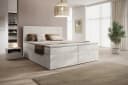 PROMETO Möbel Boxspringbett Doppelbett mit 4 Schubladen, Topper, Kopfteil 180x200cm POSO-Cordstoff Bild 3