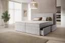 PROMETO Möbel Boxspringbett 180x200 cm mit Topper und 4 Schubladen Grau Bild 4