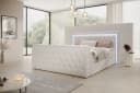 PROMETO Möbel Boxspringbett Doppelbett mit LED-Beleuchtung, TV-Lift und 7-Zonen-Taschenfederkernmatratze Bild 2
