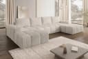 PROMETO Möbel Ecksofa U-Form Cento Teddy-Bouclé Beige Bild 2