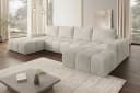 PROMETO Möbel Ecksofa U-Form Cento Teddy-Bouclé Beige Bild 4