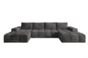 PROMETO Möbel Ecksofa U-Form Cento Teddy-Bouclé Dunkelgrau Bild 5