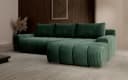 PROMETO Ecksofa Porto L mit Schlaffunktion und Bettkasten L-Form Grün Bild 2