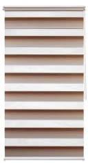 K-HOME Doppelrollo mit Farbverlauf Beige Weiß Bild 1