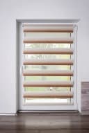 K-HOME Doppelrollo mit Farbverlauf Beige Weiß Bild 2