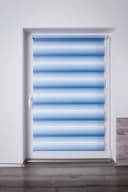 K-HOME Doppelrollo mit Farbverlauf Blau Weiß Klemmfix Bild 5