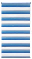 K-HOME Doppelrollo Blau Weiß Farbverlauf Bild 1