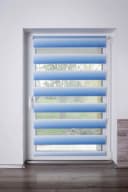 K-HOME Doppelrollo Blau Weiß Farbverlauf Bild 2