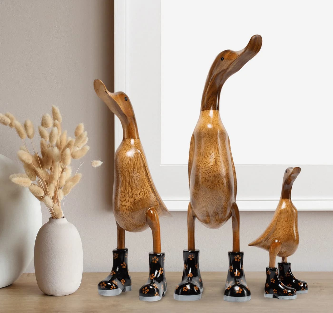 Rikmani Dekofigur Holzfigur Ente Handgefertigt - Bild 2
