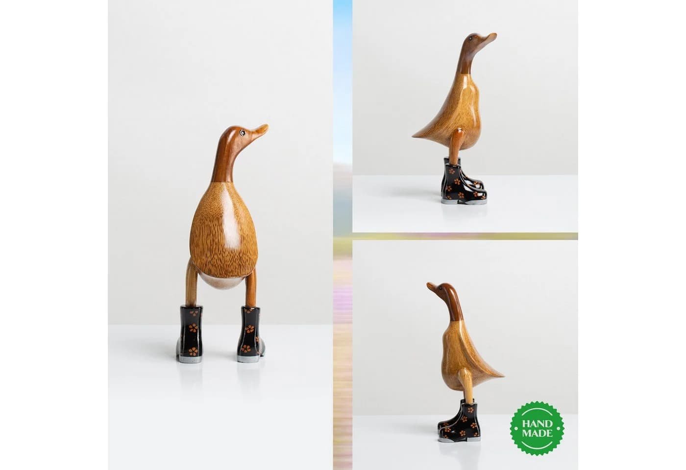 Rikmani Dekofigur Holzfigur Ente Handgefertigt - Bild 3