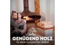 OAKAGE Kaminholzkorb Weidenkorb Grau mit schmutzabweisendem Futter Bild 3