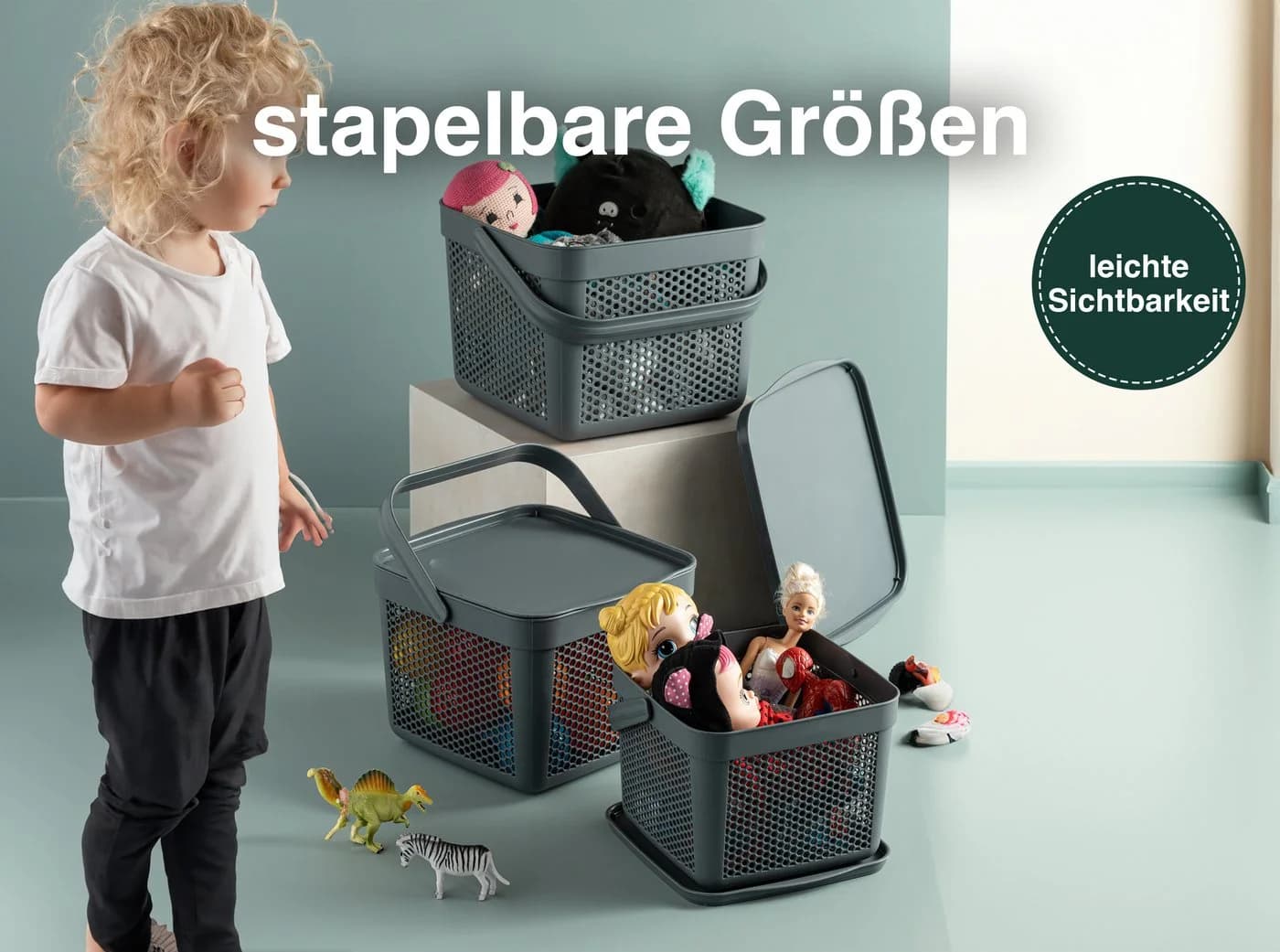 uandu home Vorratsdose Schwarz mit Griff und Luftlöchern - Bild 5