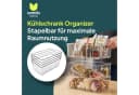 uandu home Kühlschrank Organizer 4er Set Transparent Stapelbar Bild 3
