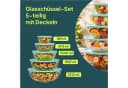 uandu home 5er Glas-Salatschüssel Set mit Deckel BPA-frei Stapelbar Bild 1