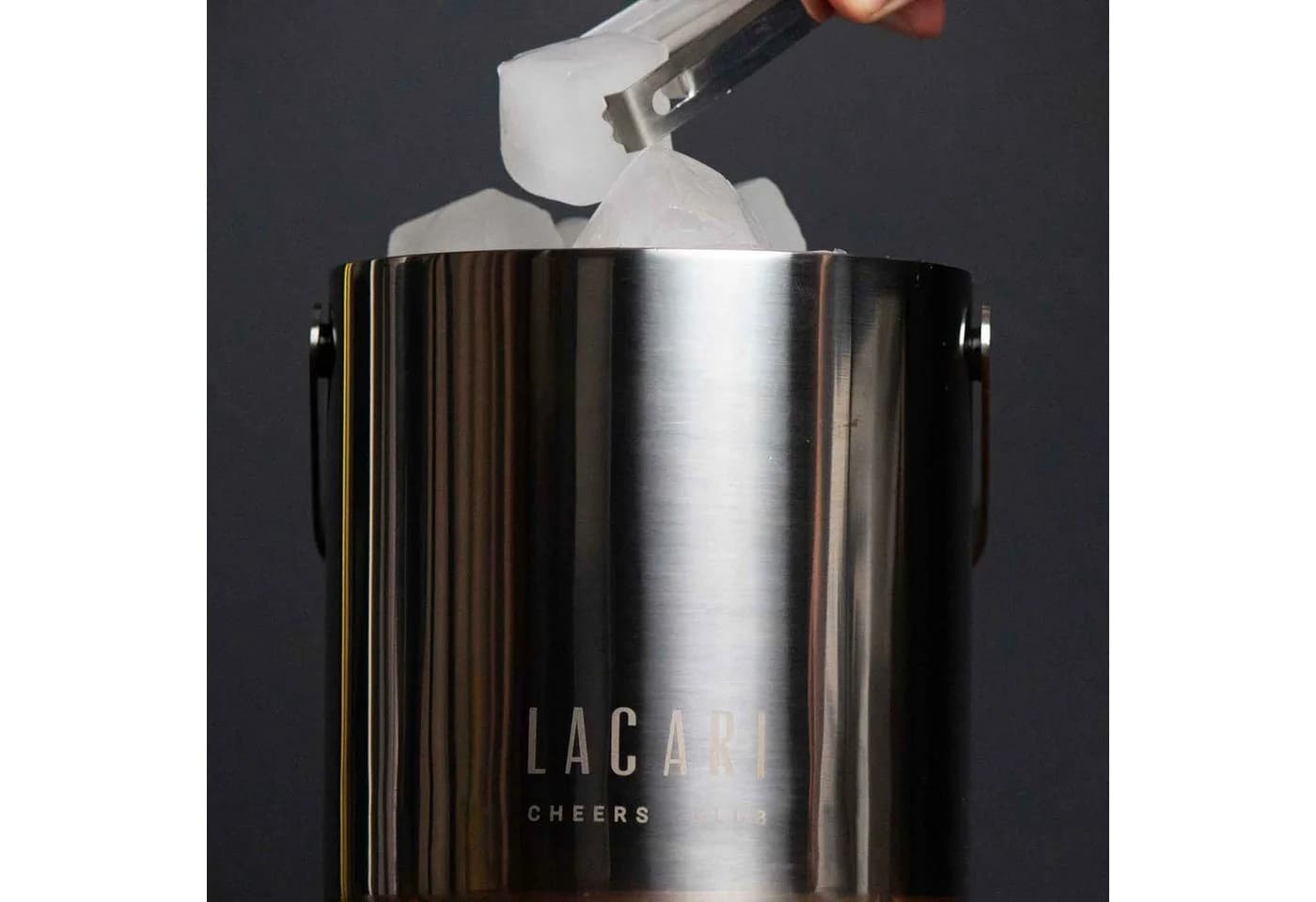 LACARI Eiseimer 1,3 Liter Edelstahl Silber mit Deckel - Bild 4