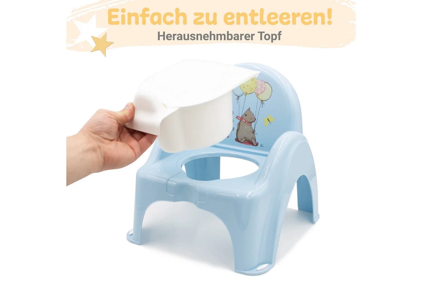Babykajo Töpfchen mit Musik Blau 2-tlg. mit Anti-Rutsch-Beschichtung - Bild 3